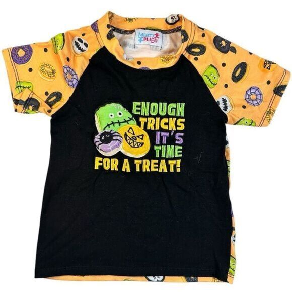 EUC Toddler Boy/Girl Black Short Sleeve Halloween Tee Shirt - Size 4T - Picture 1 of 5